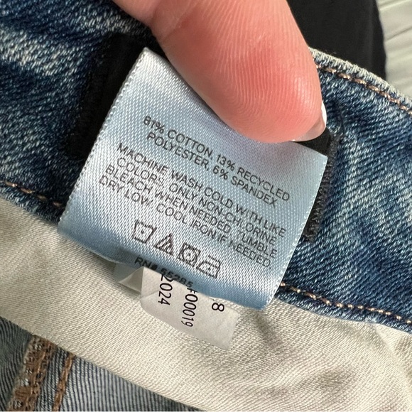 NEW Express 70s Flare Mid Rise Flexx Hyper Stretch Blue Jeans Women's Size XL - Picture 7 of 9